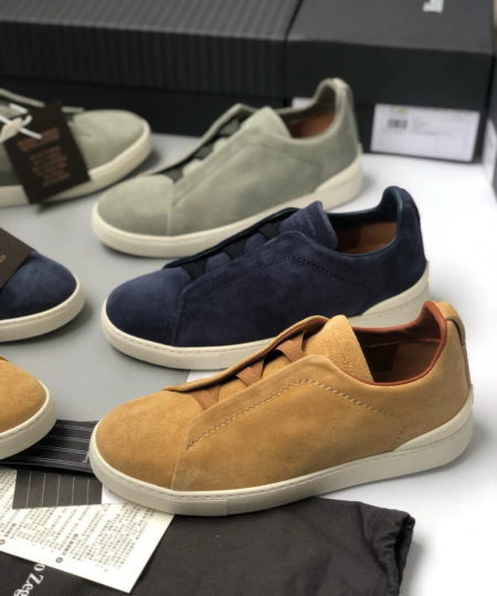 New ERMENEGILDO ZEGNA COUTURE Suede Triple Stitch Sneaker Limited Edition (1)