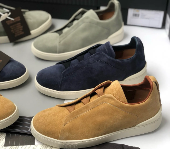 New ERMENEGILDO ZEGNA COUTURE Suede Triple Stitch Sneaker Limited Edition (1)