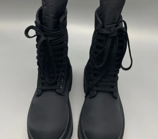 RICK OWENS DRKSHDW thick-soled military boots (2)
