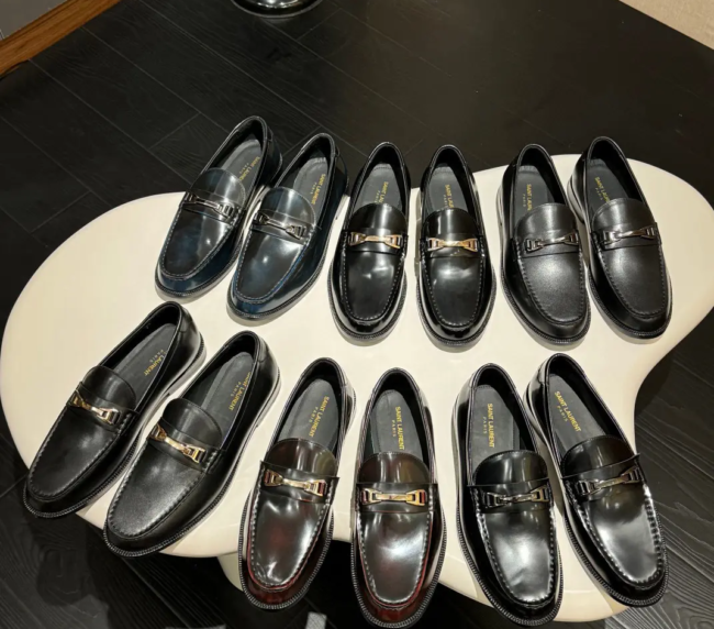 YSL—Saint Laurent men's formal leather shoes (113)