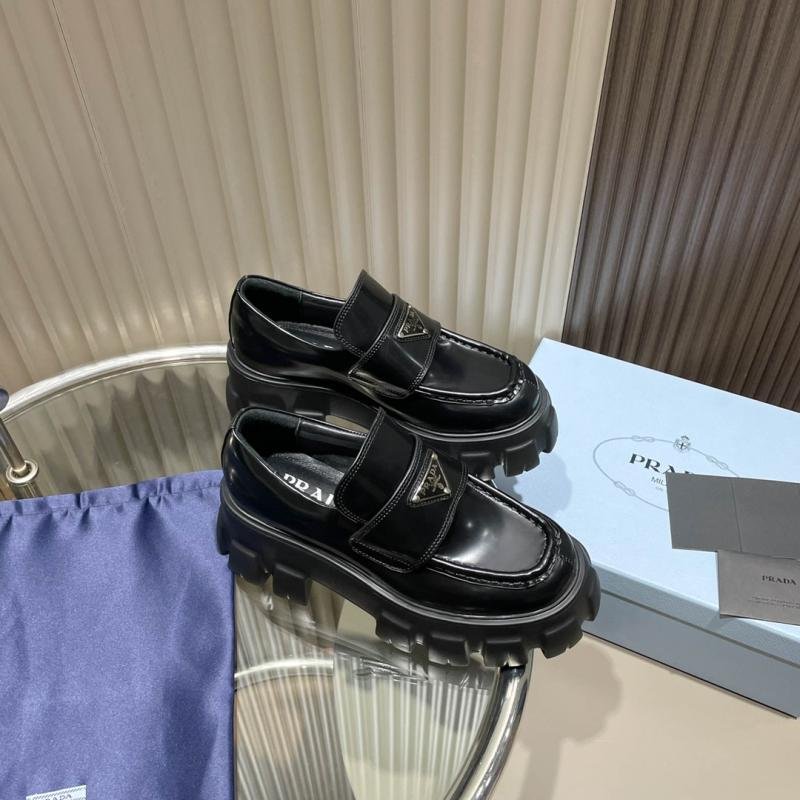 1749374431 877 Prada 2021 Classic Show New Metal Triangle Logo Sole Shoes