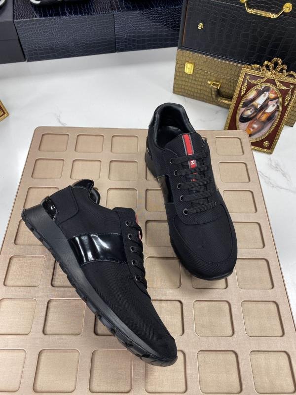 1749460873 415 Damped black sneakers for men from Prada
