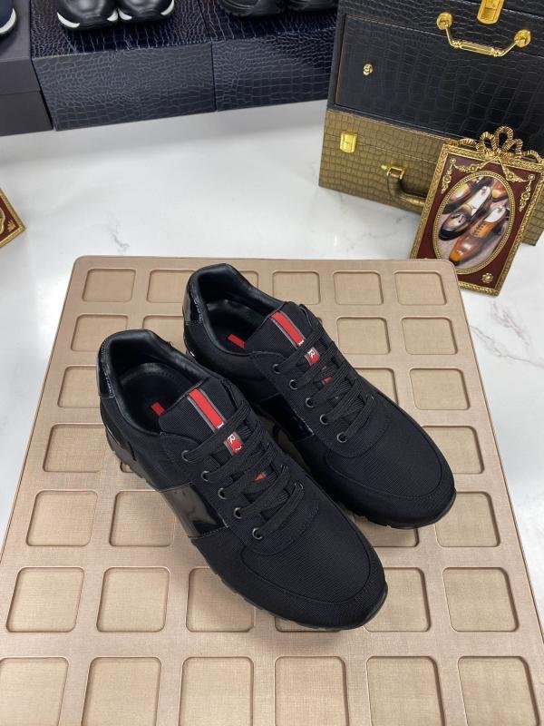 1749460873 545 Damped black sneakers for men from Prada