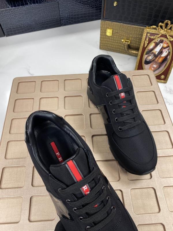 1749460874 791 Damped black sneakers for men from Prada