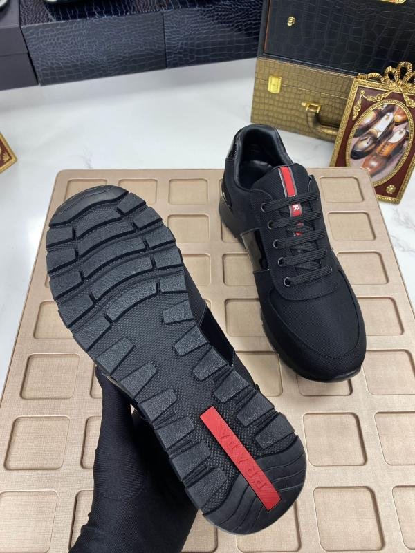 1749460875 314 Damped black sneakers for men from Prada