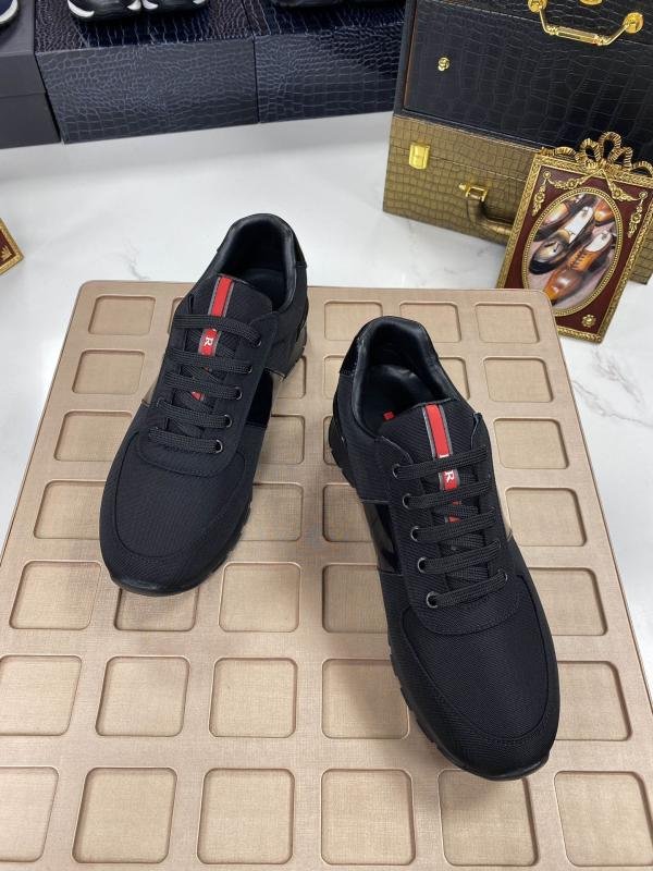1749460876 142 Damped black sneakers for men from Prada