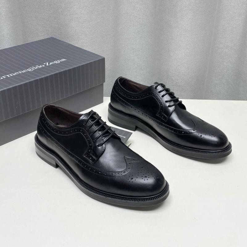Leather shoes carved from Zegna Jenia Business for Men