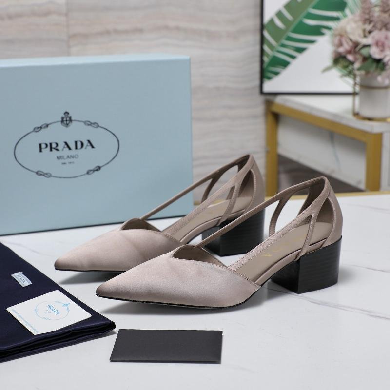 Prada 2025 Bow color block fall and winter women shoes