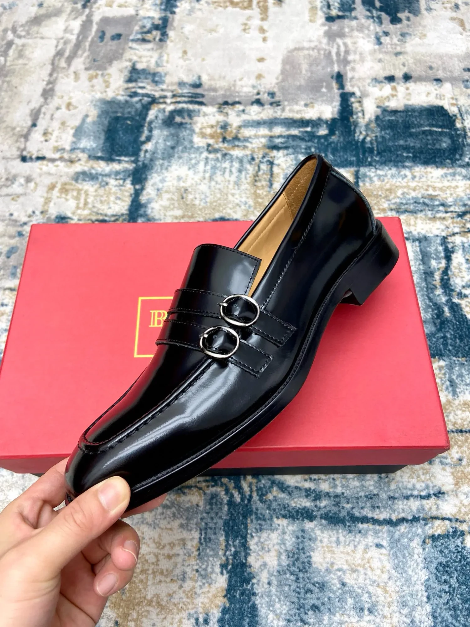 Balmain men's top business casual leather shoes 3 Balmain men's business casual leather shoes (175)