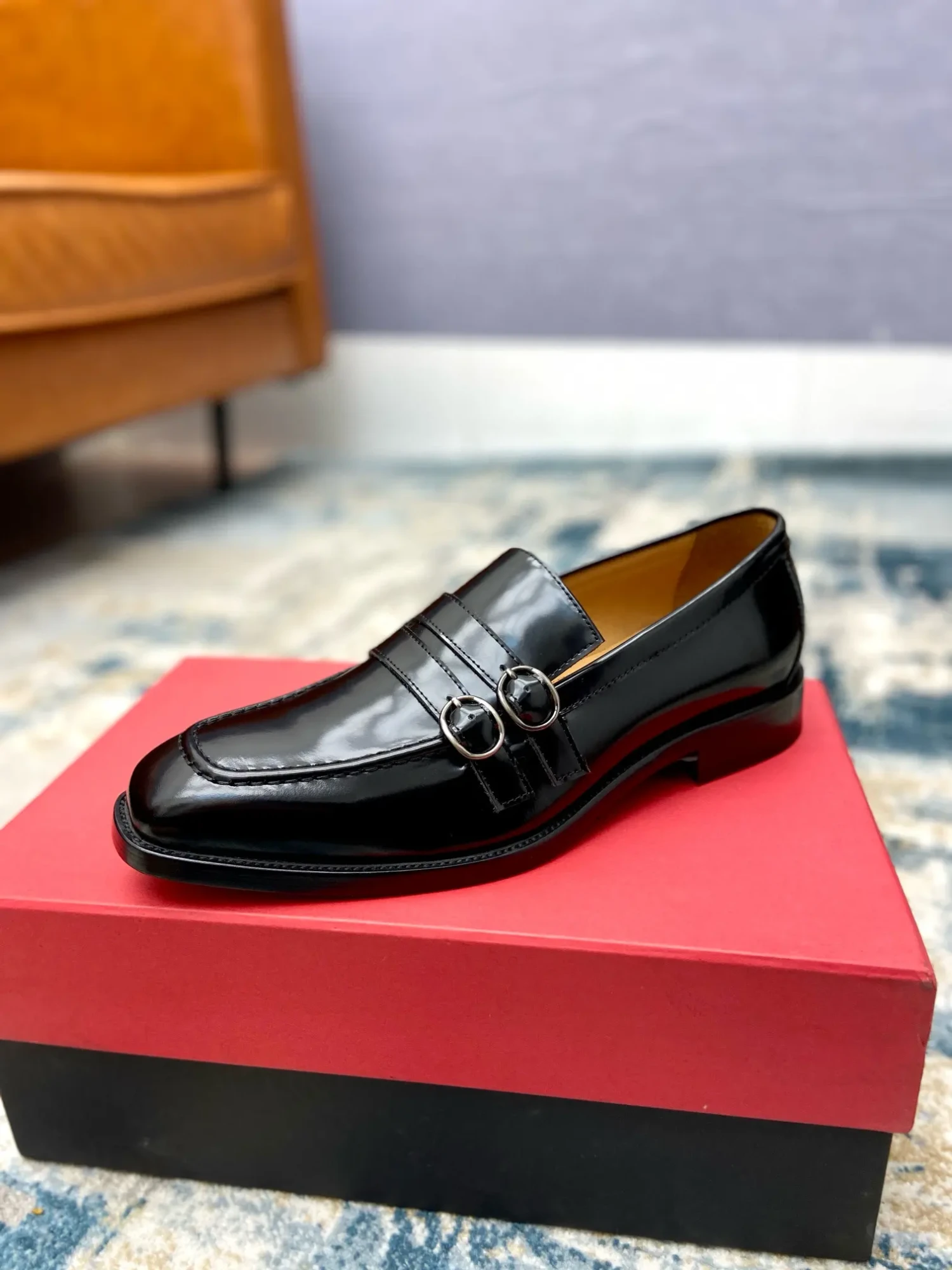 Balmain men's top business casual leather shoes 4 Balmain men's business casual leather shoes (176)