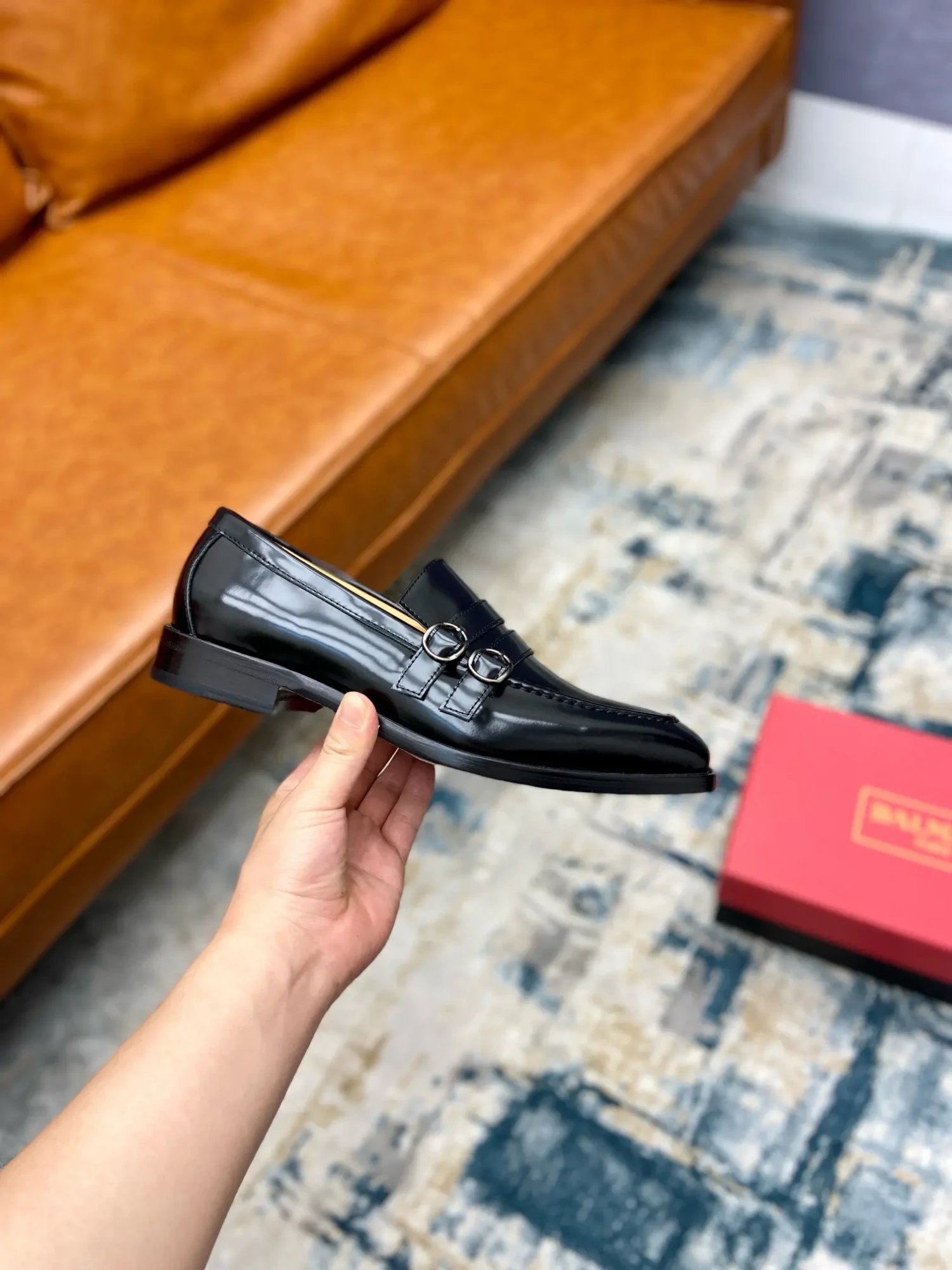 Balmain men's top business casual leather shoes 5 Balmain men's business casual leather shoes (177)