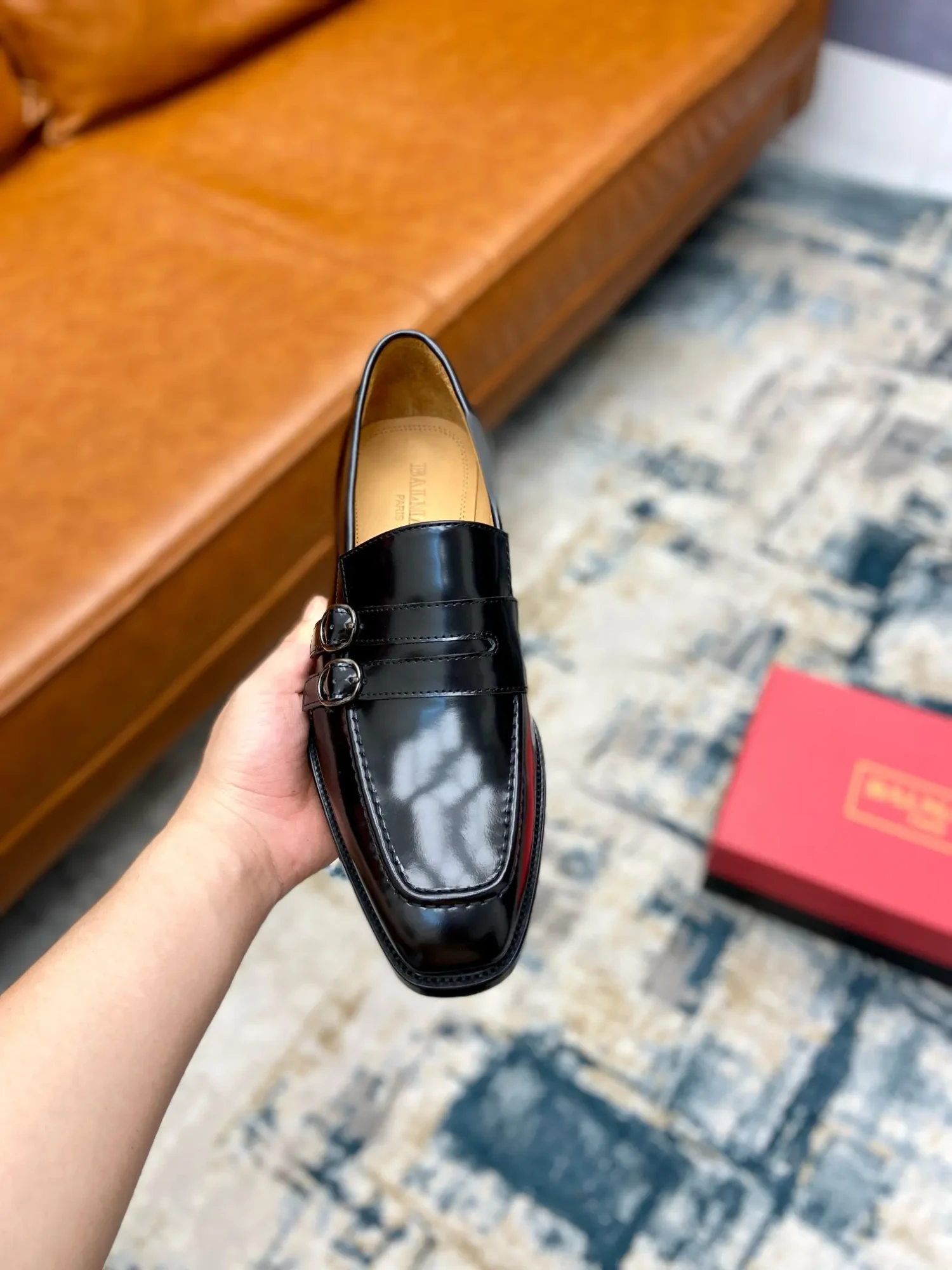 Balmain men's top business casual leather shoes 6 Balmain men's business casual leather shoes (178)