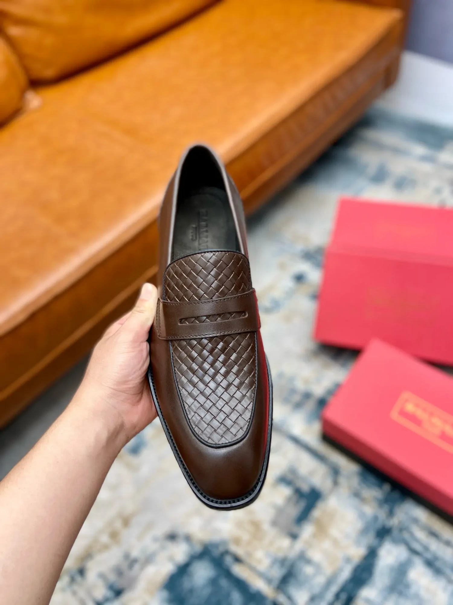 Balmain's new men's leather sole formal leather shoes 15 Balmain men's business casual leather shoes (69)