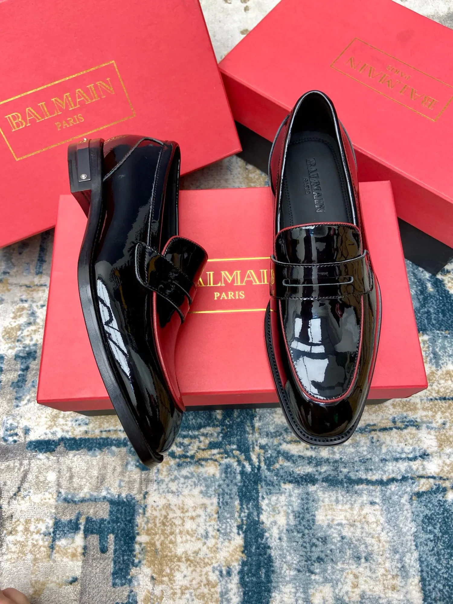 Balmain's new men's leather sole formal leather shoes (Copy) 11 Balmain men's business casual leather shoes (83)