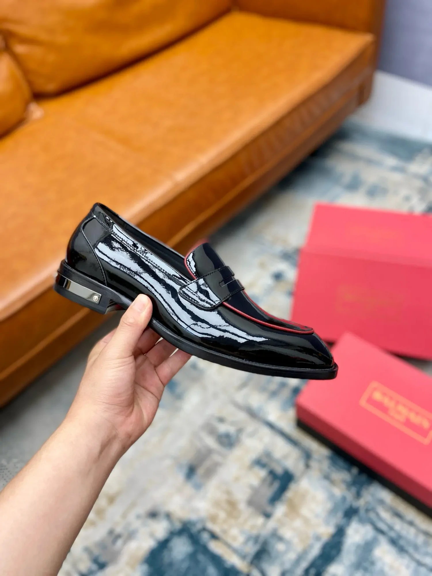 Balmain's new men's leather sole formal leather shoes (Copy) 16 Balmain men's business casual leather shoes (88)