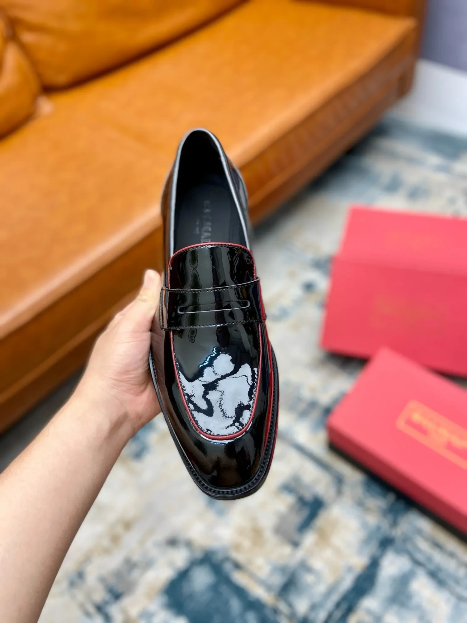 Balmain's new men's leather sole formal leather shoes (Copy) 17 Balmain men's business casual leather shoes (89)