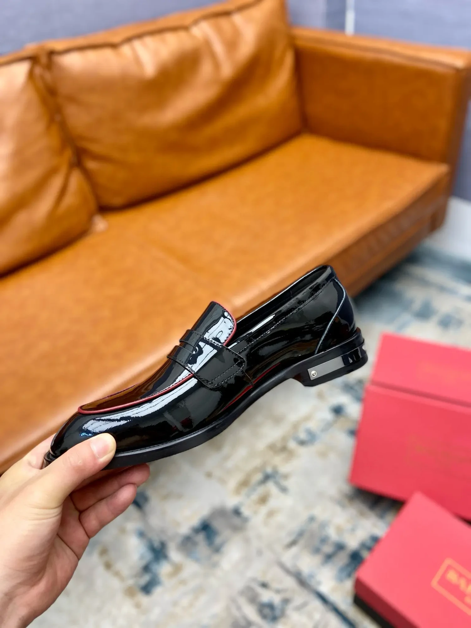 Balmain's new men's leather sole formal leather shoes (Copy) 18 Balmain men's business casual leather shoes (90)