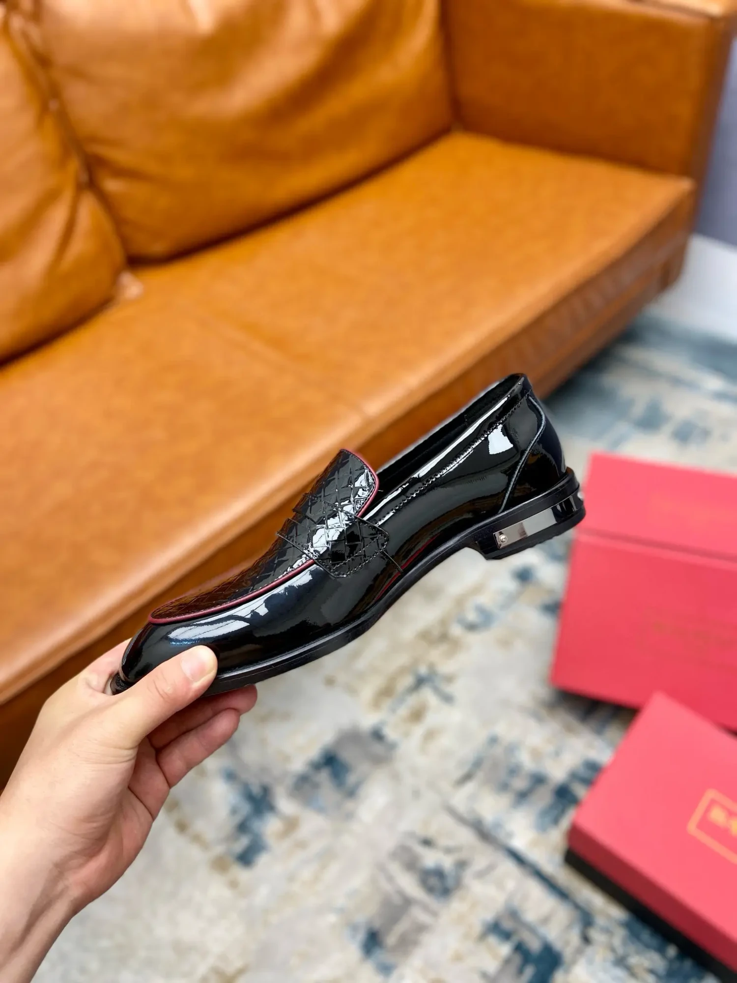 Balmain's new men's leather sole formal leather shoes (Copy) 26 Balmain men's business casual leather shoes (98)