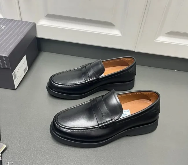 New L'Asola moccasins Ermenegildo zegna men's leather shoes slip-on style (2)