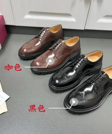 Salvatore Ferragamo New Men's Business Casual Leather Shoes Derby Shoes (1)