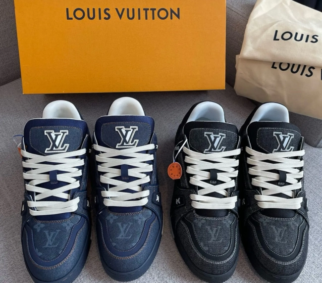 Top purchasing version LV trainer Couple Limited Series Casual Sports Basketball Shoes (1)