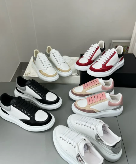  Alexander McQueen FW23 men's and women's white sneakers  (3)