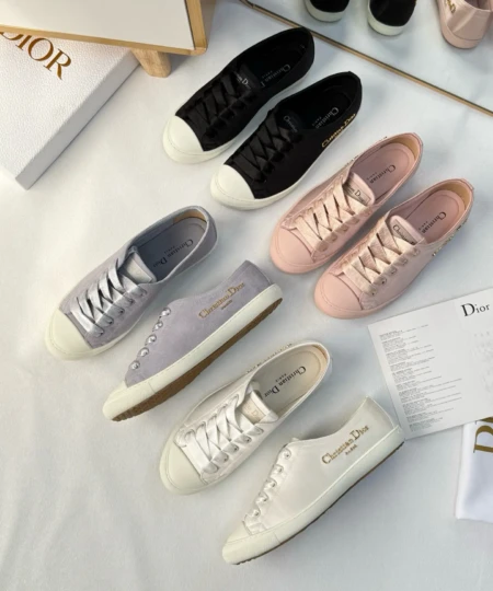 Dior 2025 latest lucky satin casual shoes thin-soled shoes factory wholesale (2)