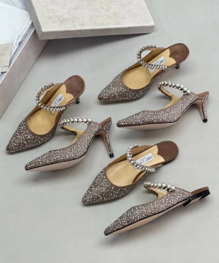  Jimmy Choo Crystal Pearl Half-Travel flat and High Heel Sandals (4)