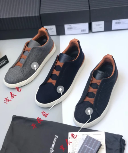 ZEGNA XXX Series 14MILMIL14 Wool TRIPLE STITCH Sneakers (1)