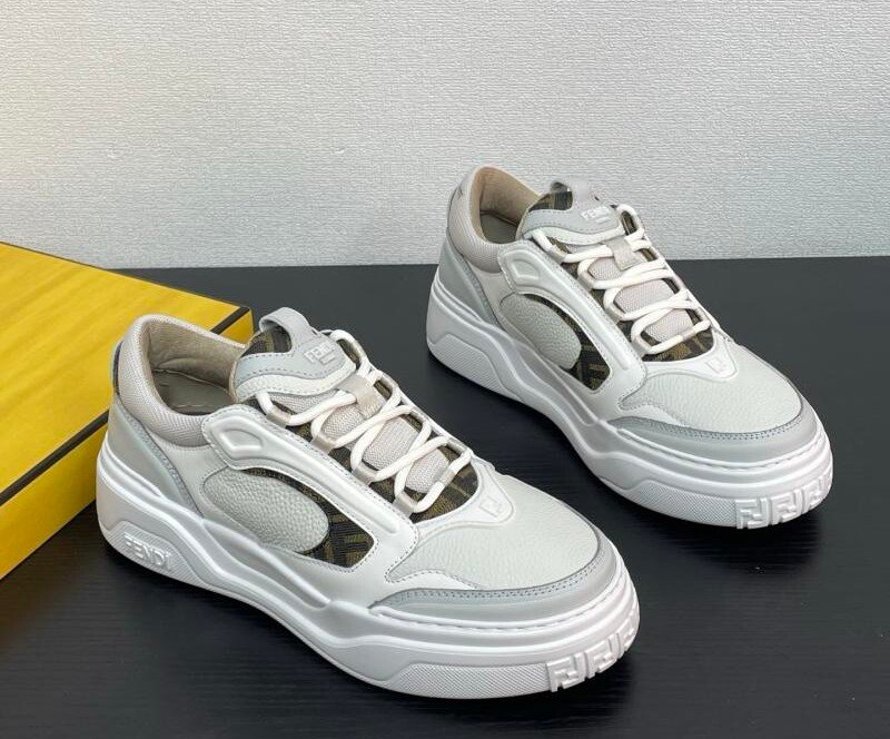 Fendi Force Lace-Up Retro Low Top Shoes
