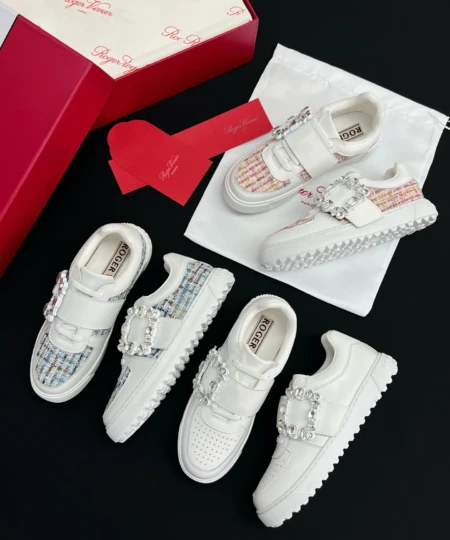 Roger Vivier RV Diamond Buckle Fabric Sneakers (2)