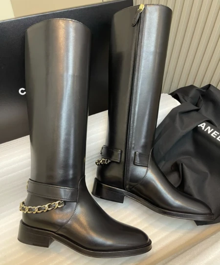 Chanel's latest hit the chain-link knight boots (4)