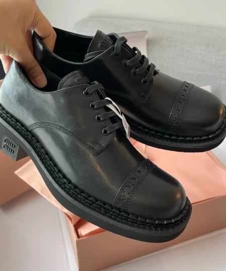 Miumiu's latest retro lace-up loafers (4)