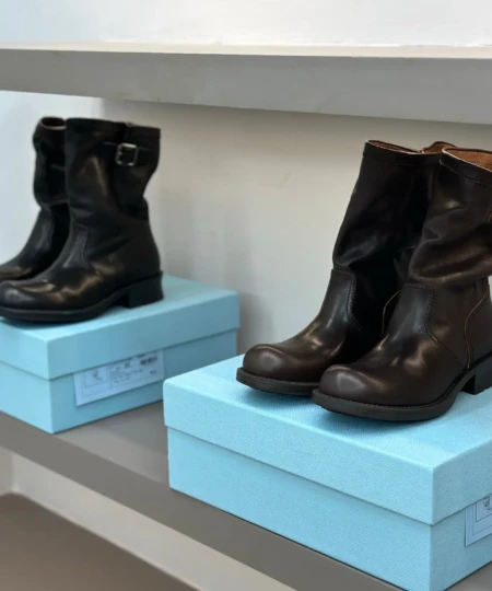 Prada 2025 FallWinter New Belt Buckle Retro Boot Collection (2)