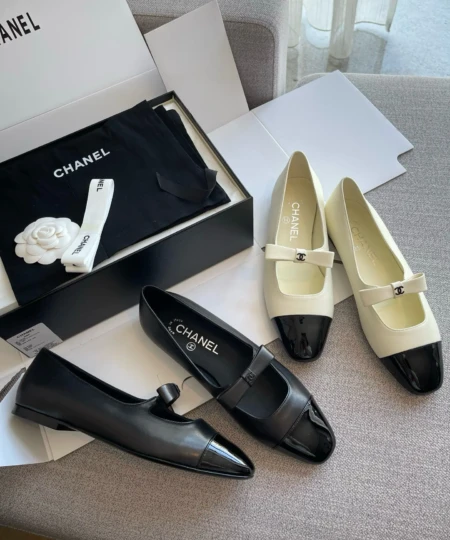 Purchasing-level Chanel Early Fall counter-branded pointed bow Mary Janes (20)