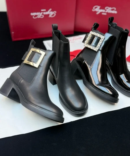Roger Vivier Rangers Diamond Buckle Chunky Heel boots (2)