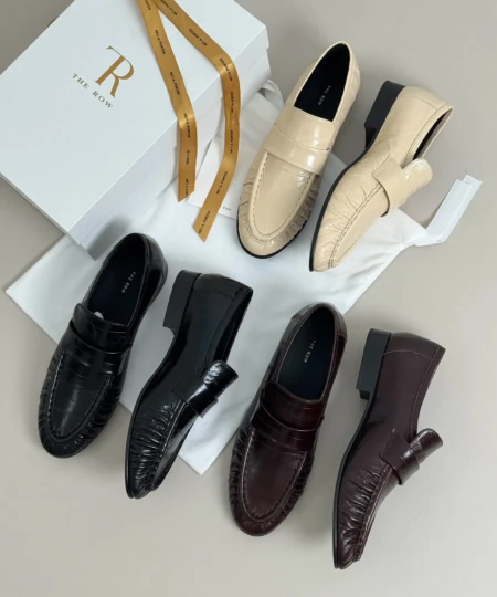 The Row's pleated loafers and slip-on loafers (4)