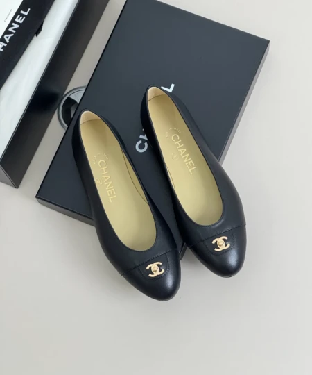 Vintage Chanel Backpack Buckle Pointed-Toe Ballet Flats (6)