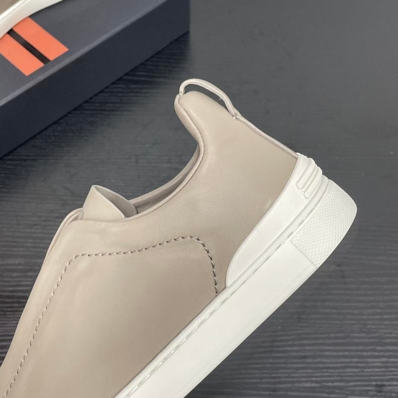Zegna SECONDSKIN Triple Stitch™ low-top sneakers 4 Image 5: Top view of the shoe, showcasing the hot-pressed LOGO on the tongue