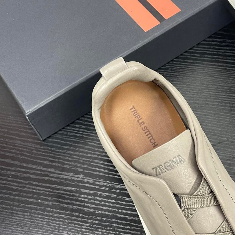 Zegna SECONDSKIN Triple Stitch™ low-top sneakers 7 Image 8: Rear view of the shoe, highlighting the highly elastic foam rubber sole