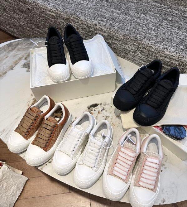 Alexander McQueen 2025 new thick-soled woven casual shoes