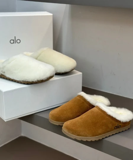 Luxe Shoes _ High Quality 1:1 Lux Shoes 15 ALO Birkenstock wool cloud slippers factory wholesale (21)