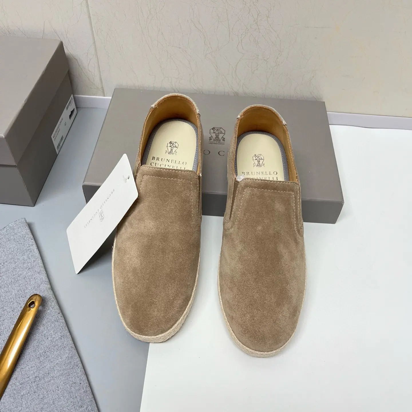 Brunello Cucinelli slip-on elk suede casual sneakers 29 Brunello Cucinelli slip-on elk suede casual sneakers (29)