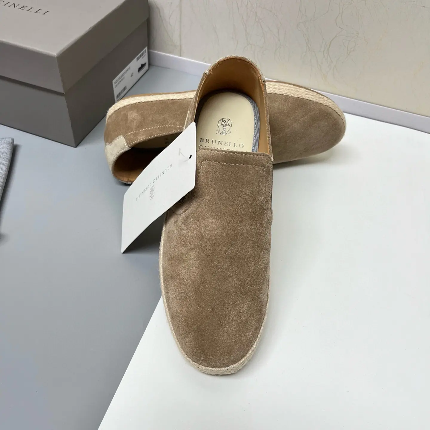 Brunello Cucinelli slip-on elk suede casual sneakers 35 Brunello Cucinelli slip-on elk suede casual sneakers (35)