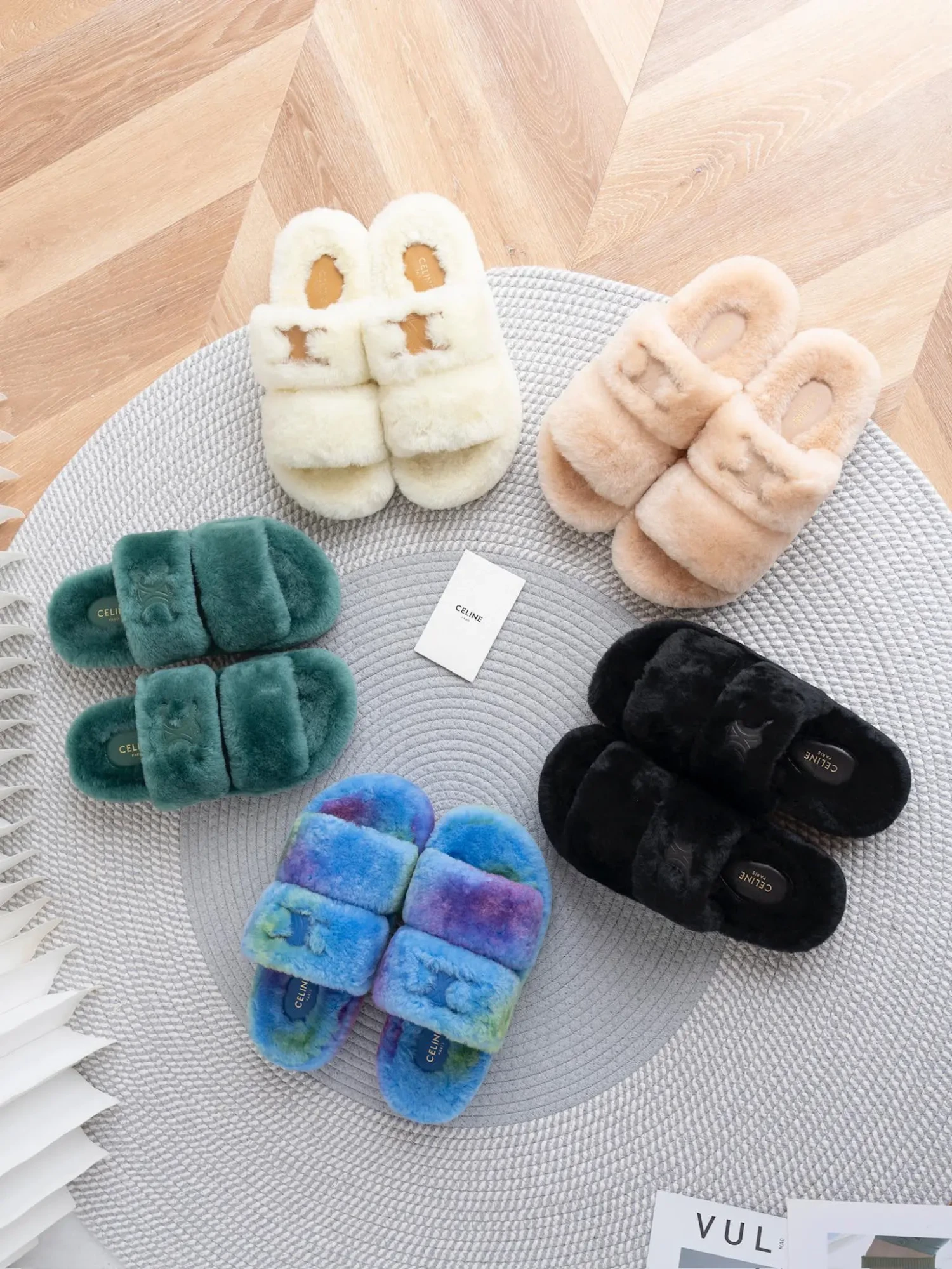 Celine's new fall shearling slippers (1)