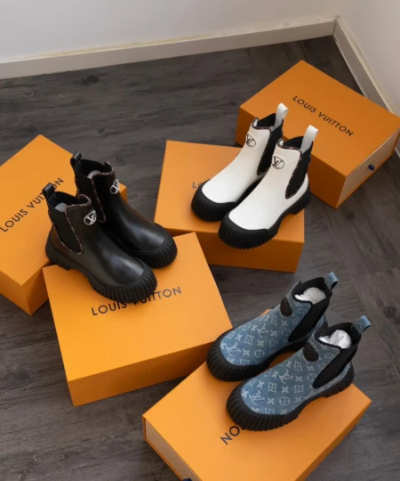 Luxe Shoes _ High Quality 1:1 Lux Shoes 13 LV, Louis Vuitton, Ruby Collection, Monogram, Thick-Sole, Chelsea, Flat, Ankle Boot (1)