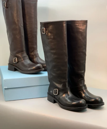 Prada's new autumnwinter belt buckle. Retro block-heeled boots (2)