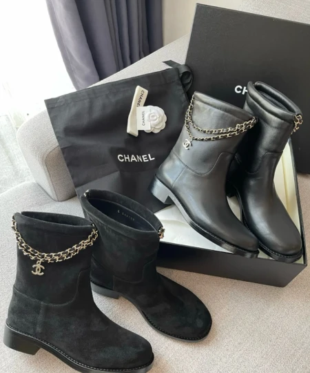 Purchasing agent level Chanel boot treasure chain pendant ankle boots (1)