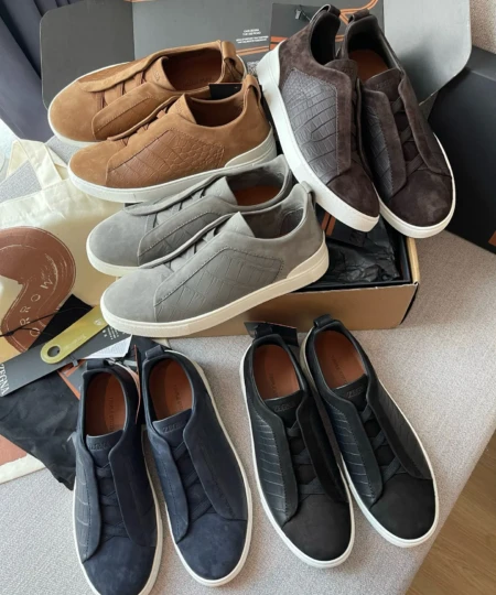 Purchasing-grade crocodile leather Zegna TS-SECONDSKIN luxury business casual men's shoes (1)