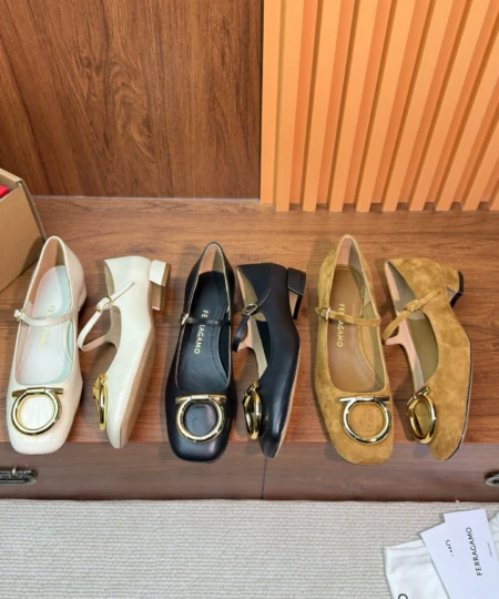 Luxe Shoes _ High Quality 1:1 Lux Shoes 12 SF Ferragamo Gancini Women's Mary Jane Shoes (2)